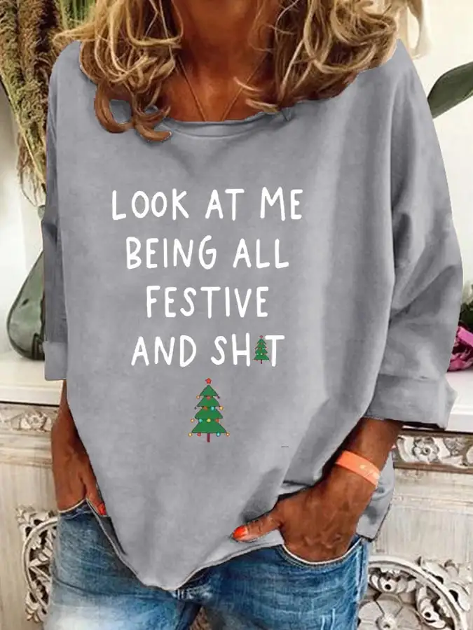 Women'S Christmas Printed Casual Sweatshirt