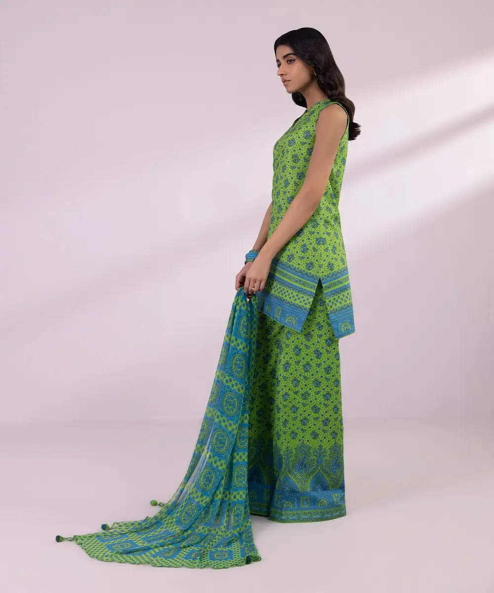 3 Piece - Printed Lawn Suit