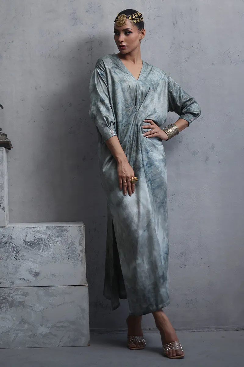 Ladies silk tie and dye Kaftan