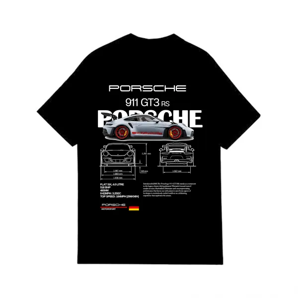 911 GT3 RS DESIGNED PATTERN PRINTED TEE