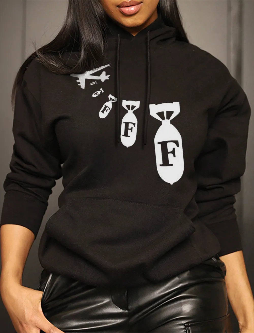 Droping F Words Pattern Hoodie