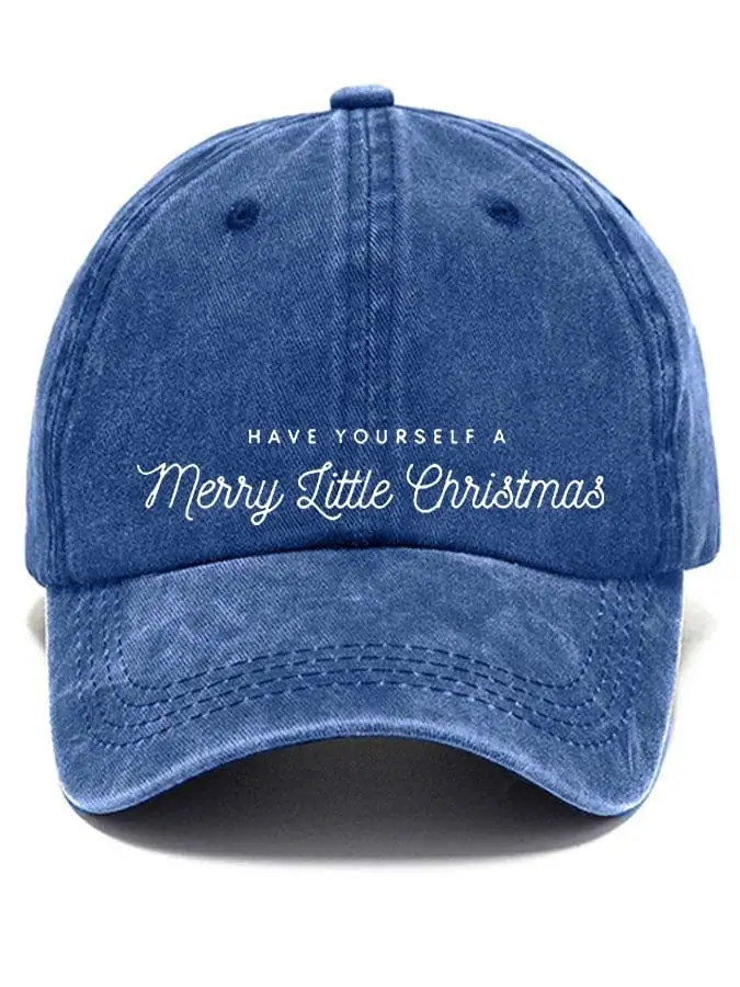 Women's Casual Have Yourself A Merry Little Christmas Print Baseball Cap