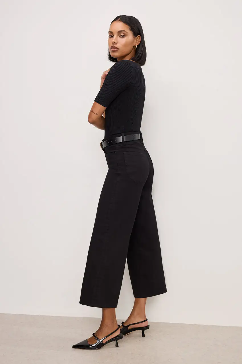 GOOD WAIST CROPPED PALAZZO NEVER FADE JEANS