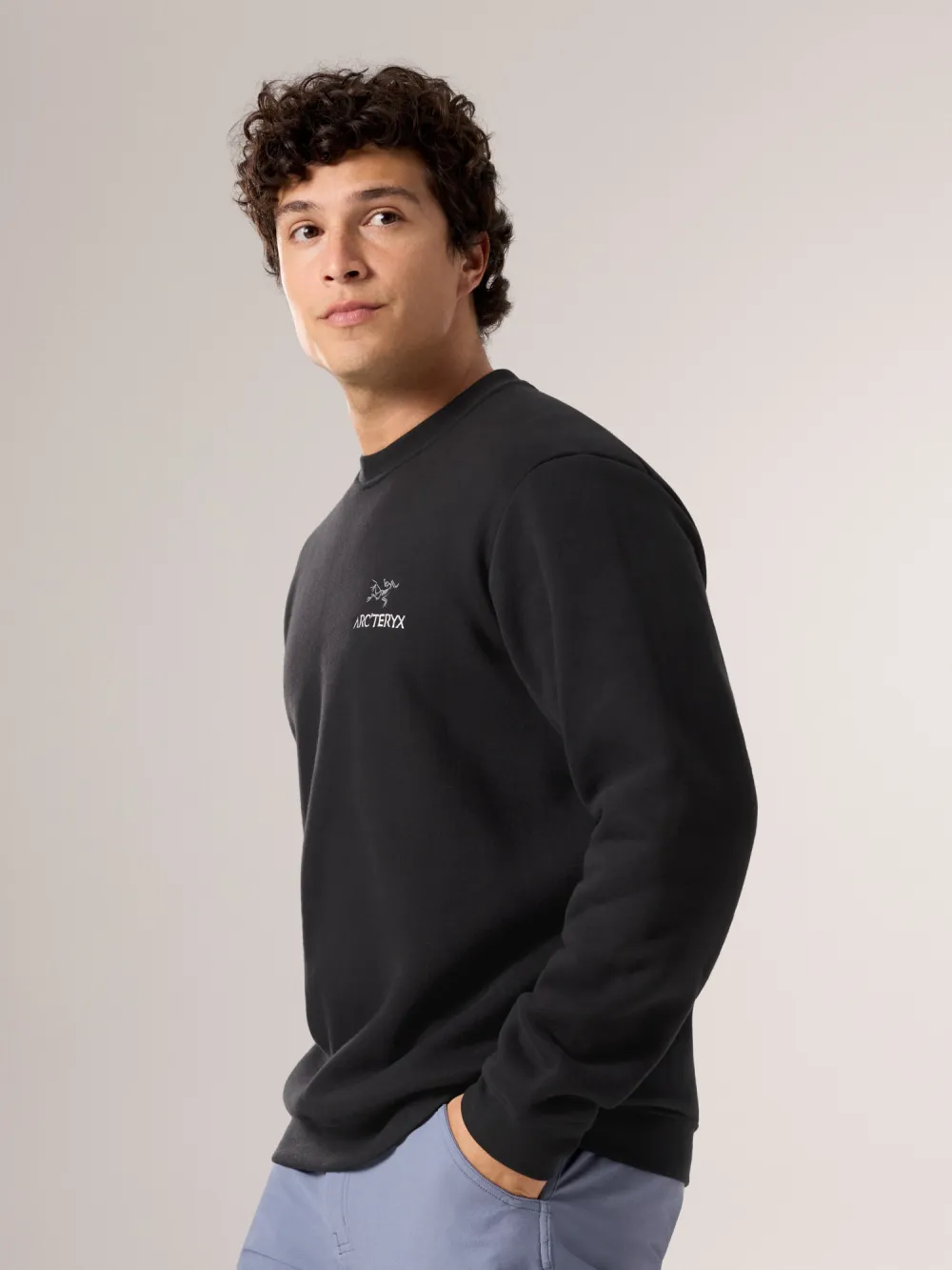 Emblem Fleece Crew Neck Pullover Men's