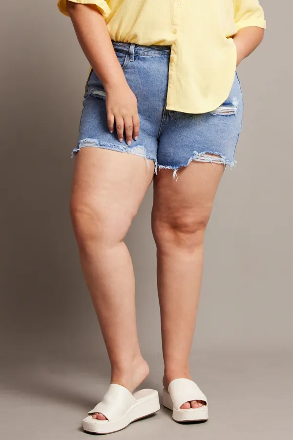 Cowboy casual high waisted shorts