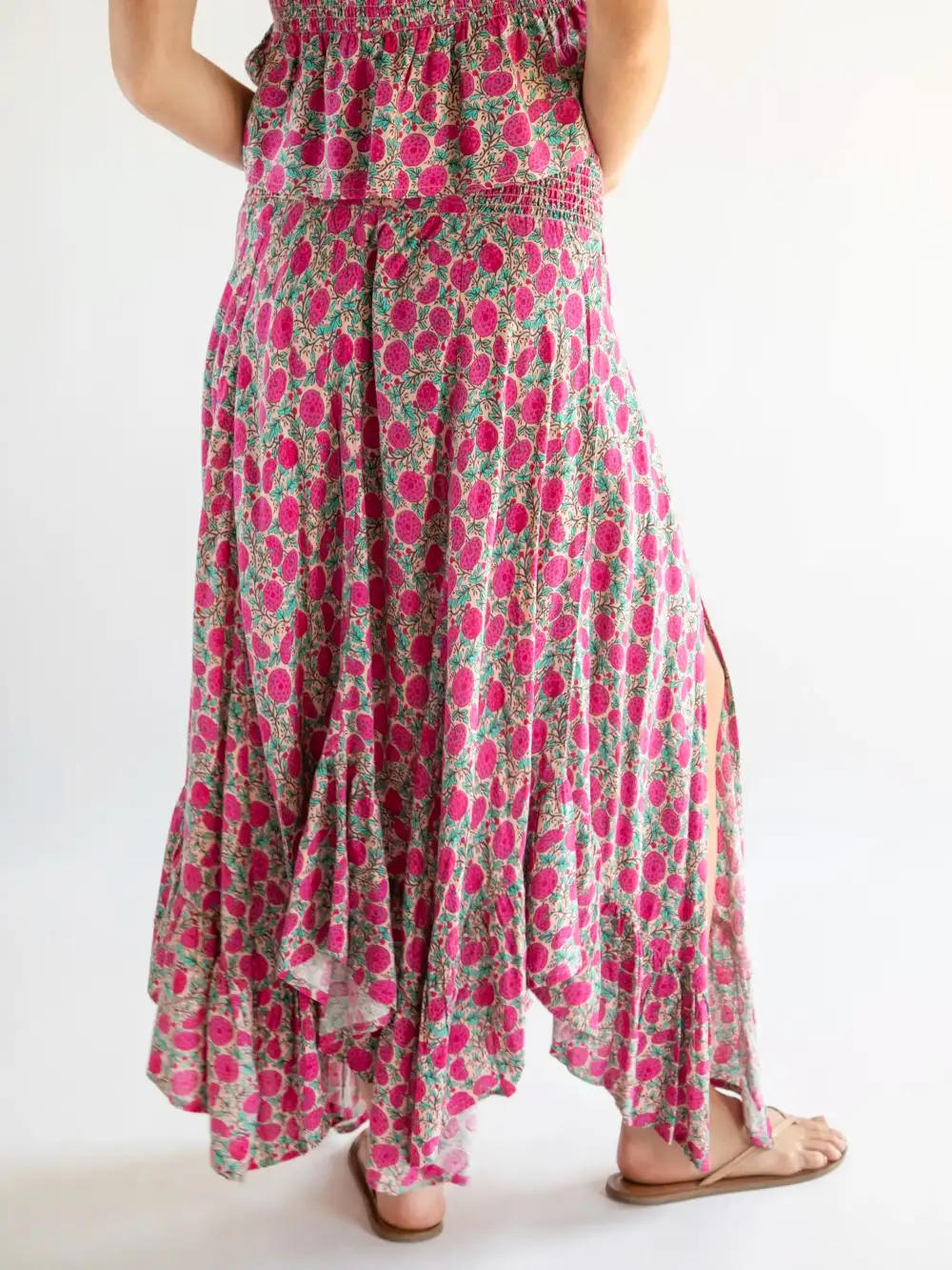 Good Vibes Skirt - Pink Puff Floral