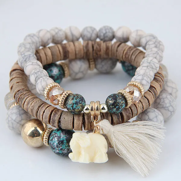 Beaded Boho Tassel Bracelet