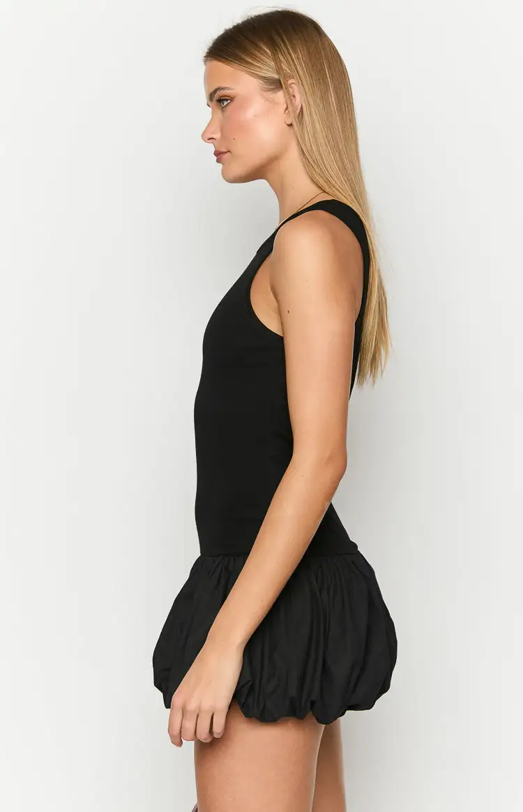 Stiles Black Bubble Mini Dress