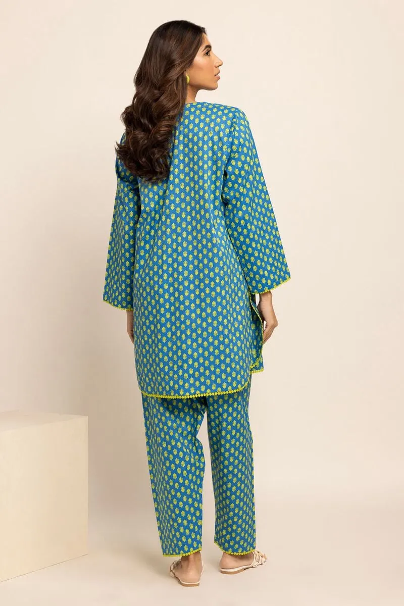 2 Piece | Kurta & Pants | Color Navy Blue