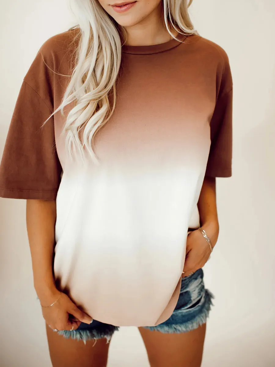 Brown gradient T-shirt