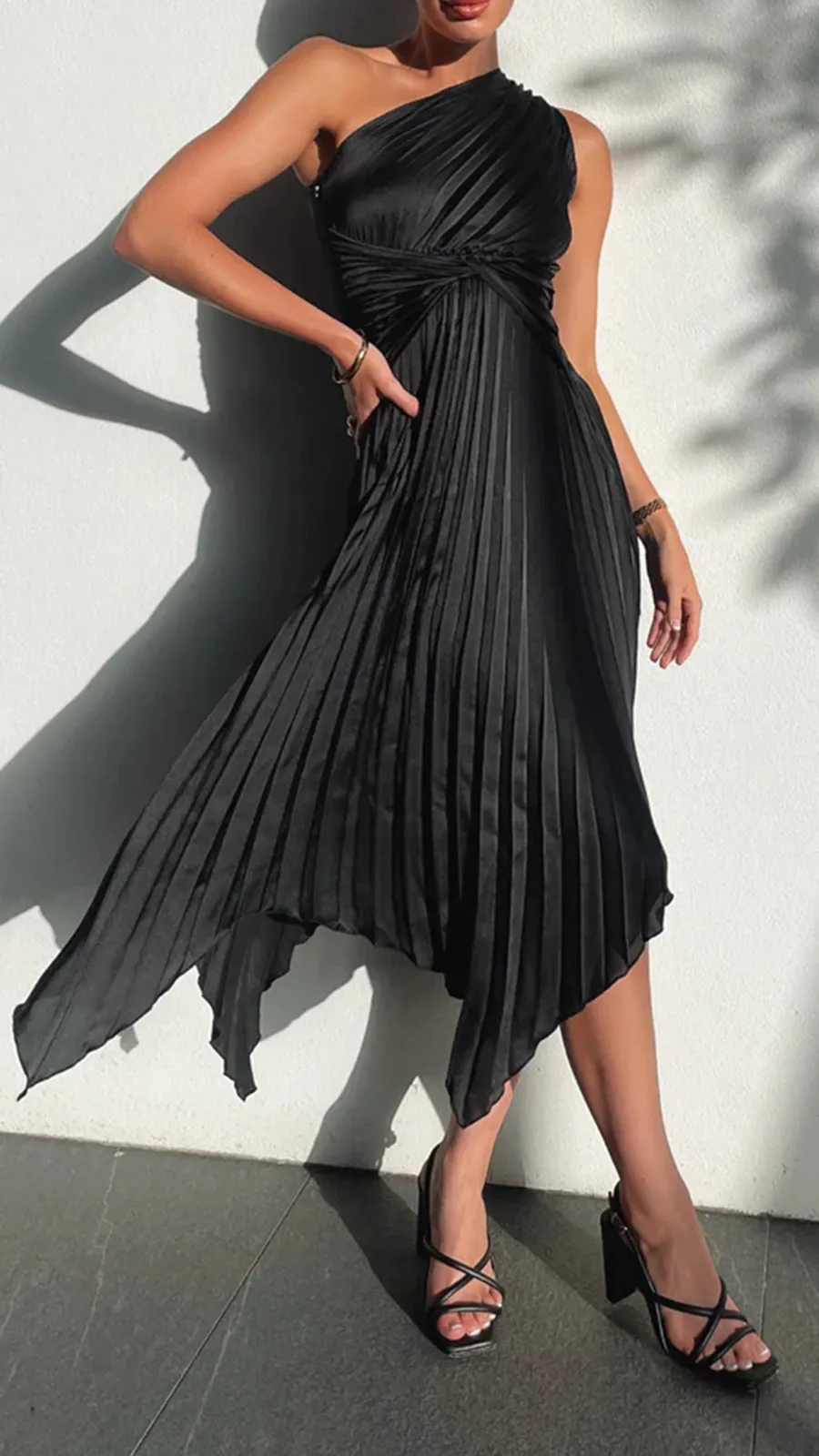 Cali One Shoulder Midi Dress