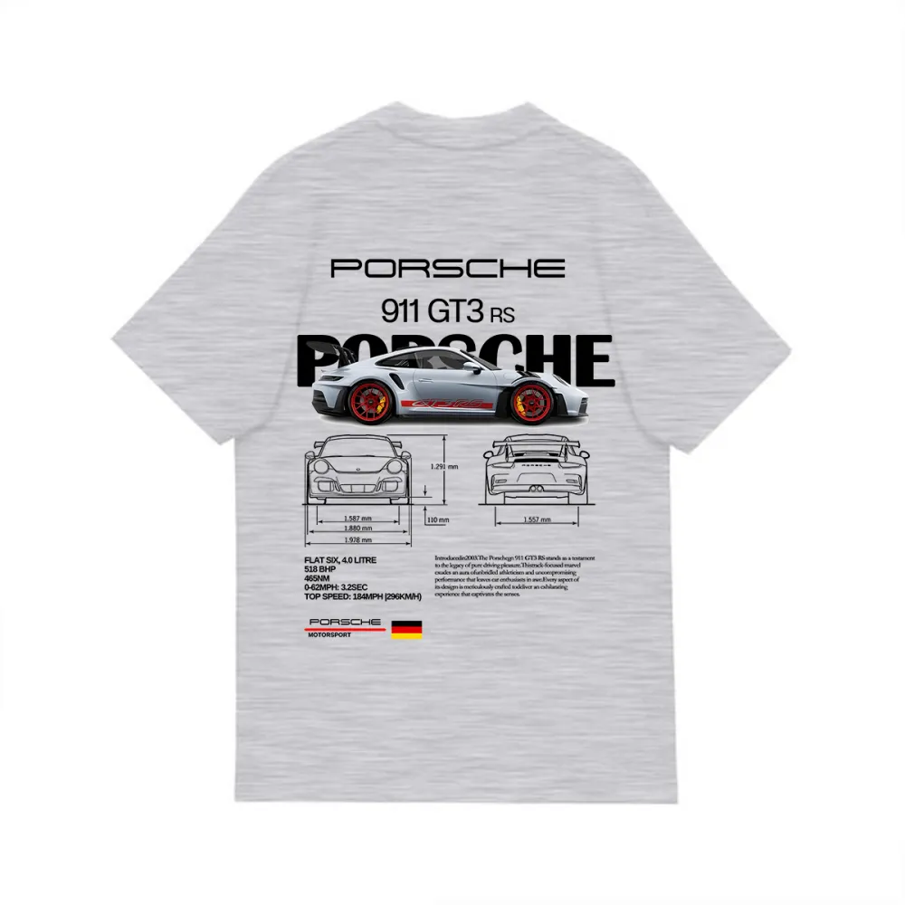 911 GT3 RS DESIGNED PATTERN PRINTED TEE