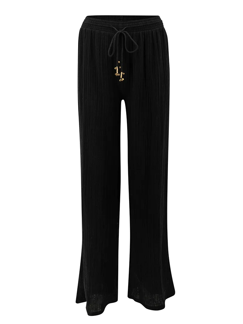 Black Breeze Wide Breeze Trousers