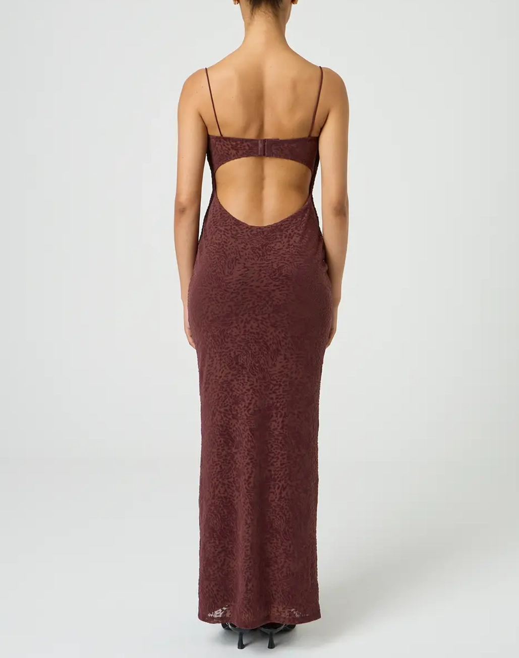 Cowl Neck Open Back Maxi Dress