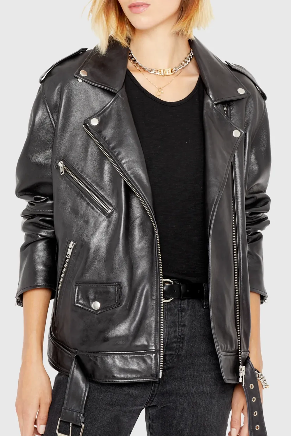 Women's Black Leather Jacket