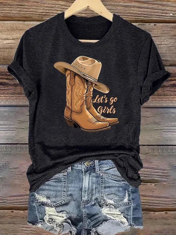 Vintage Cowboy Let's Go Girls Tee