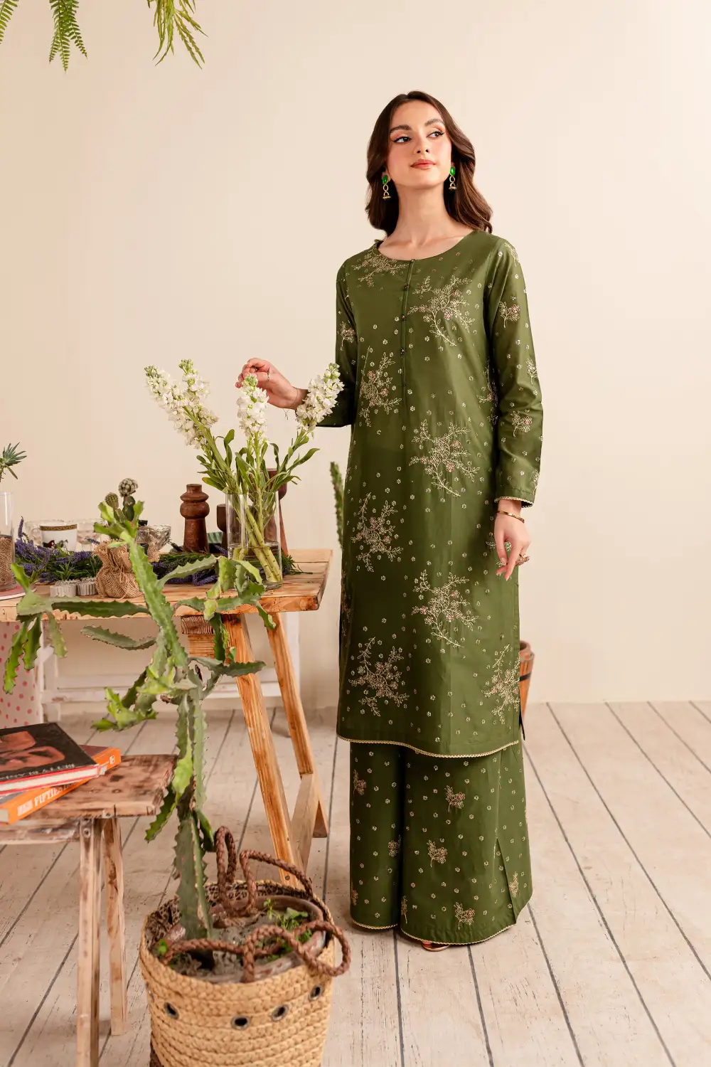 Bertha 2Pc - Embroidered Lawn Dress