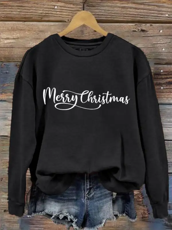 Women's Merry Christmas printed sweatshirt