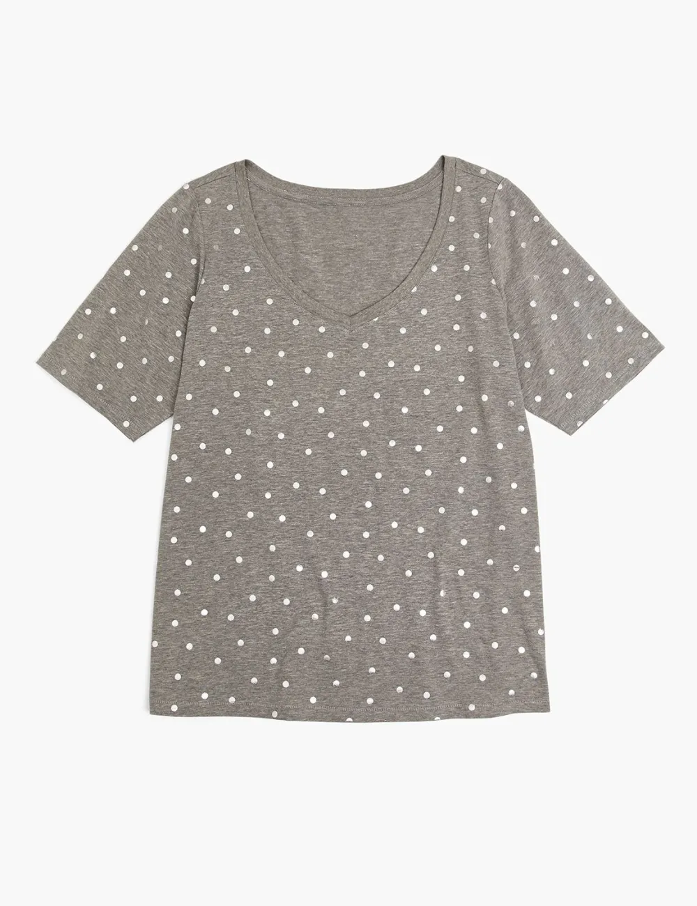 Modern Perfect Sleeve Foil Dot Graphic Tee