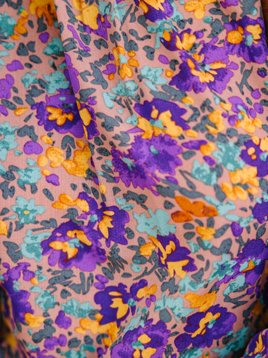 Purple Floral Blouse