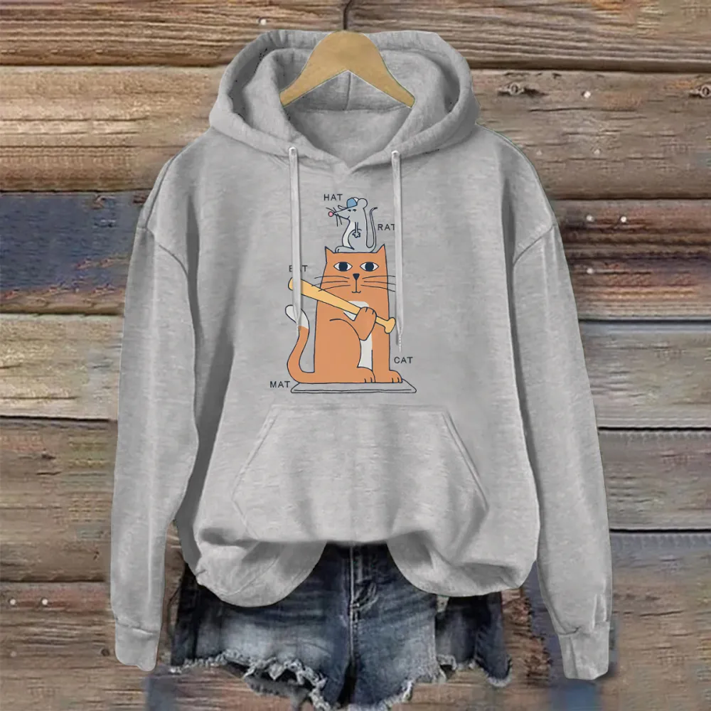 Cat and Rat on a Mat Crusher Hoodie