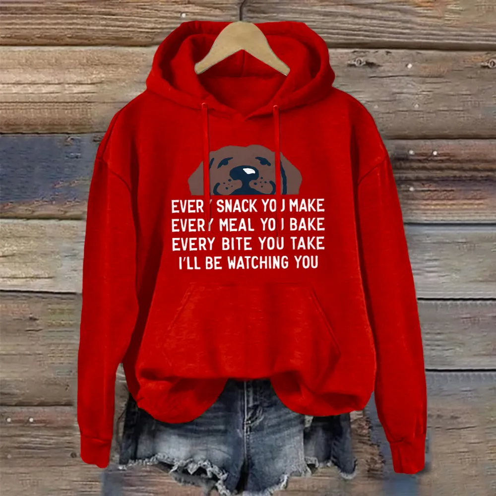 I'll Be Watching You Chocolate Lab Crusher Hoodie