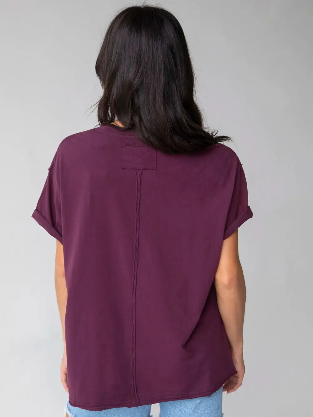 Take It In Cotton Tee - Cranberry