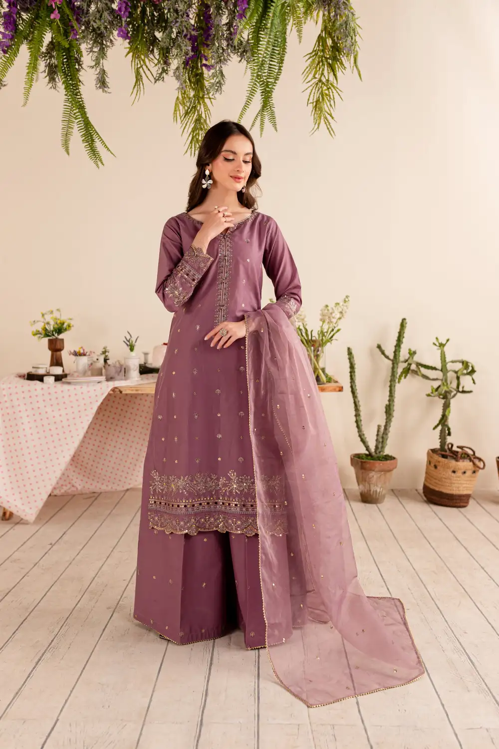 Thanos 3Pc - Embroidered Lawn Dress