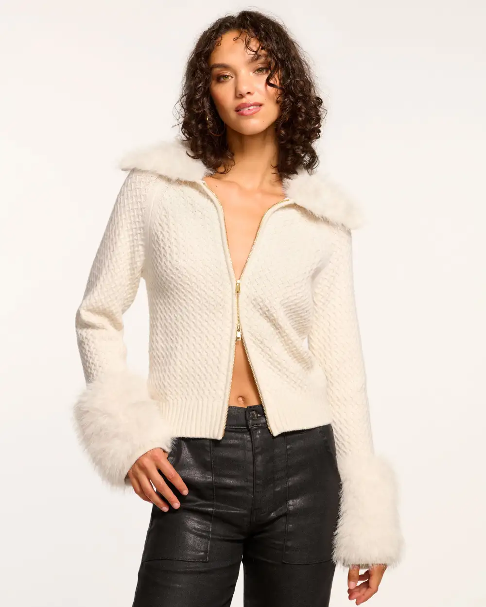 Felix Faux Fur Cardigan Sweater