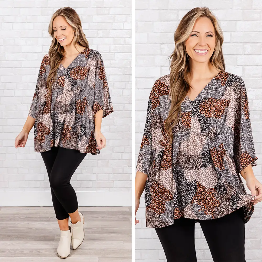 Older But Never Wiser Top, Mocha Black