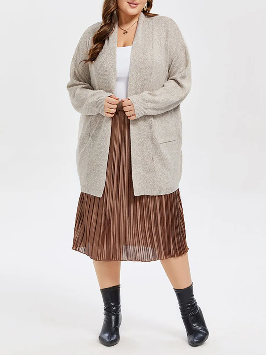 Shawl Collar Dual Pocket Cardigan