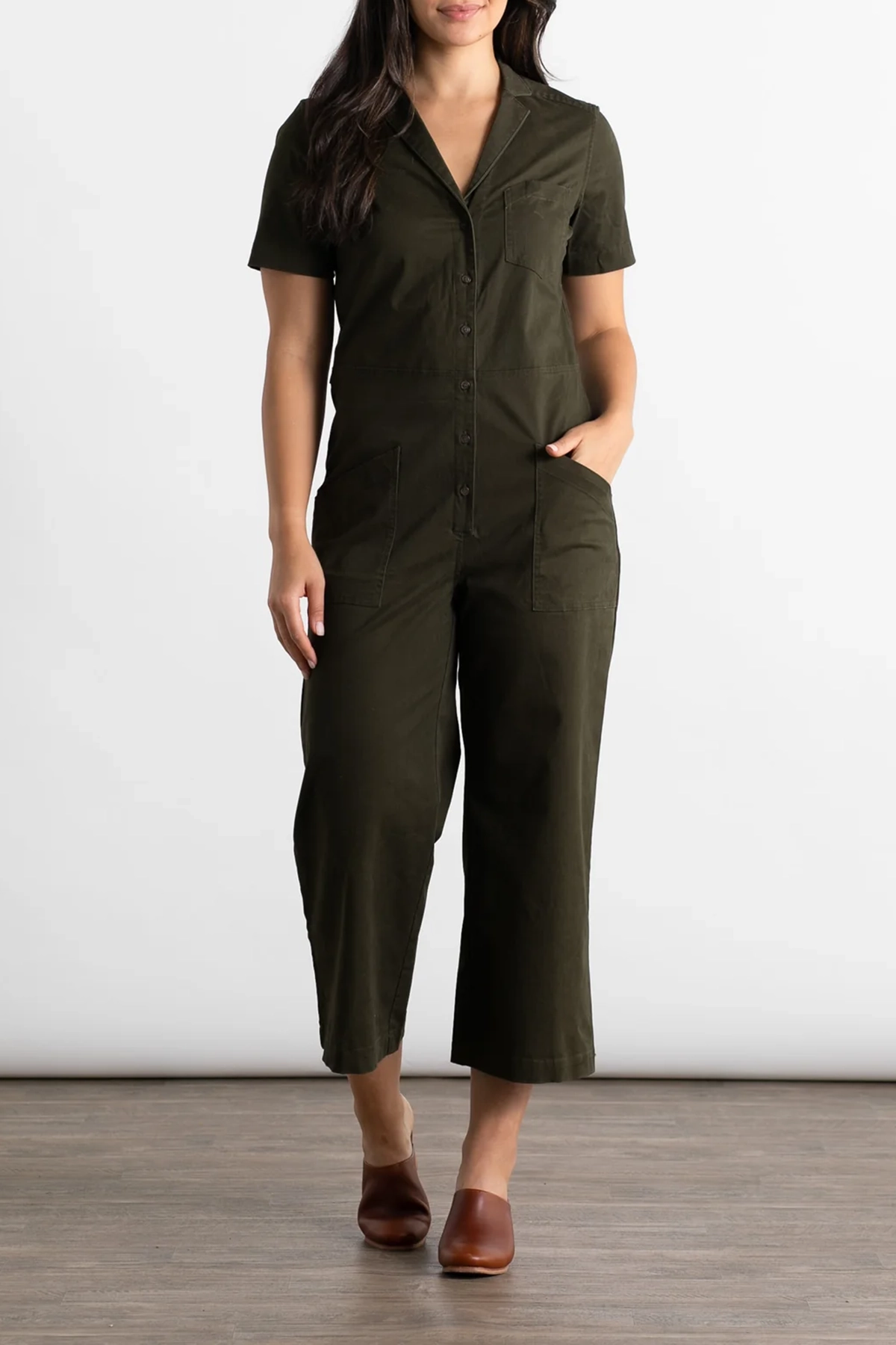 The Lou Utility V-neck Jumpsuit