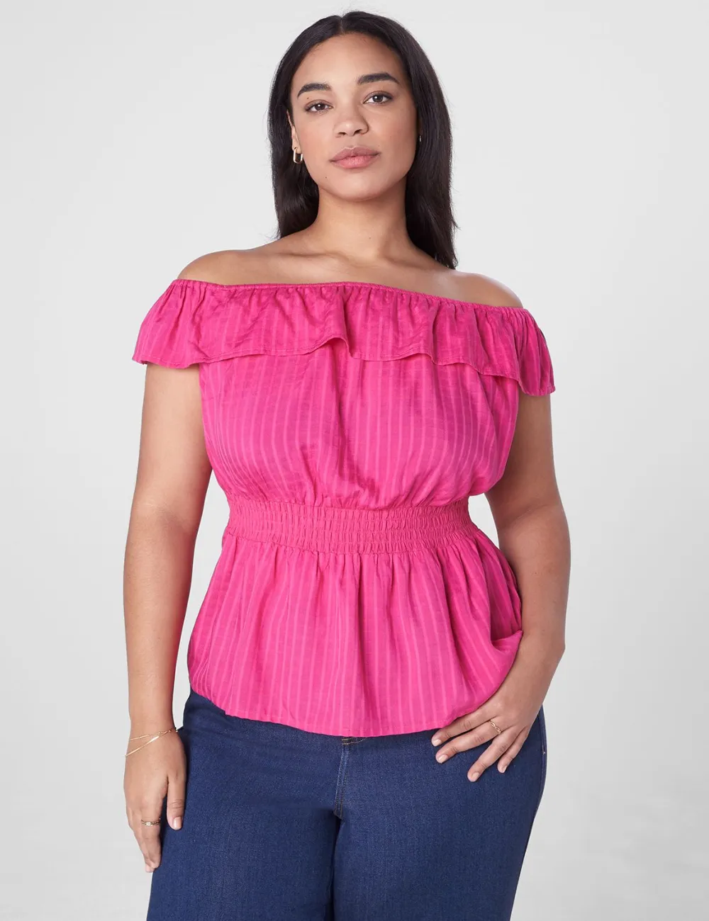 Off-The-Shoulder Peplum Top