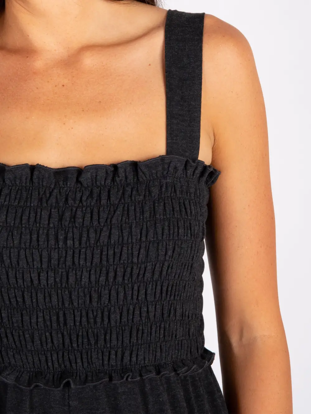 Harper Knit Jumpsuit - Charcoal