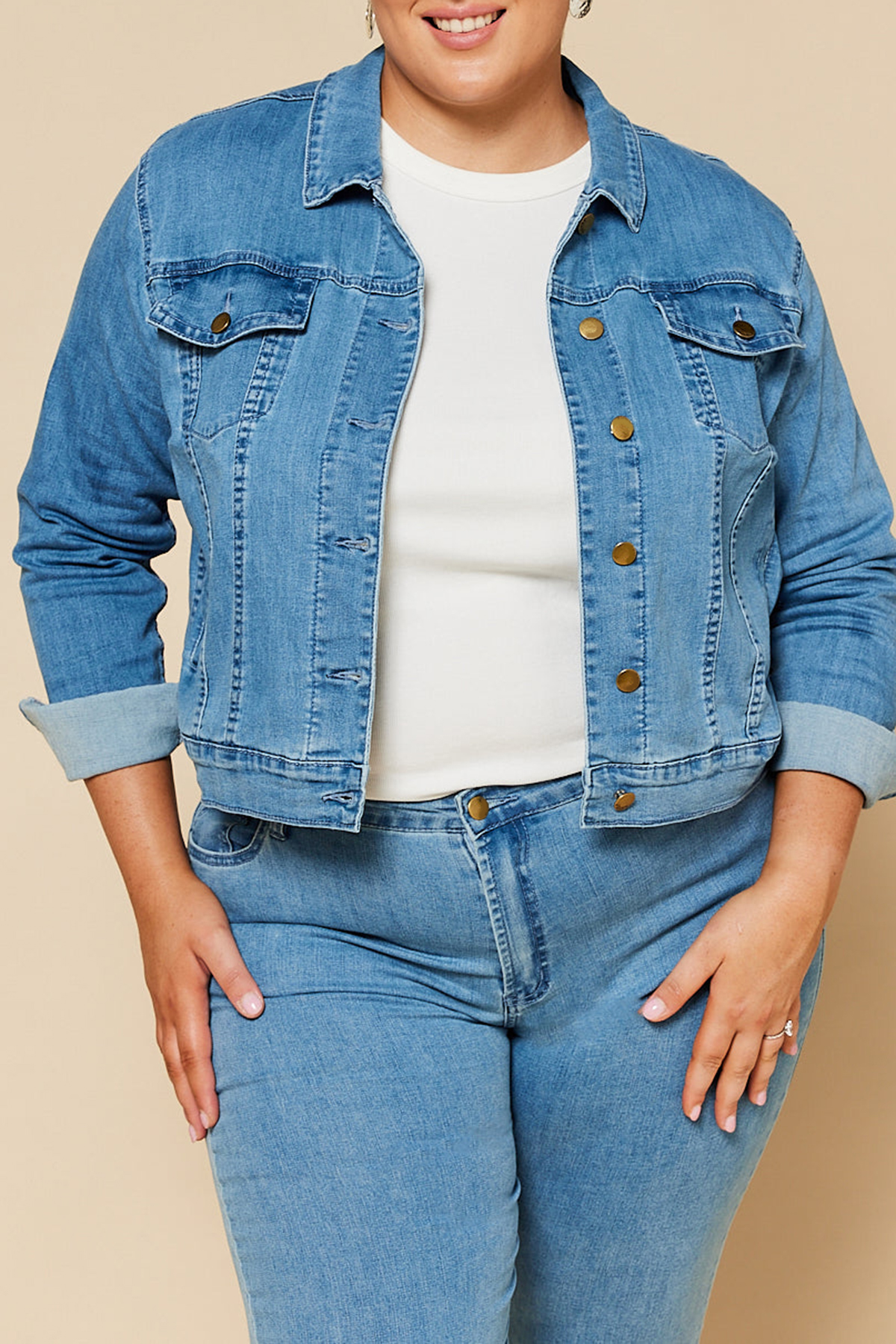 Adrift Denim Relaxed Jacket In Light Wash