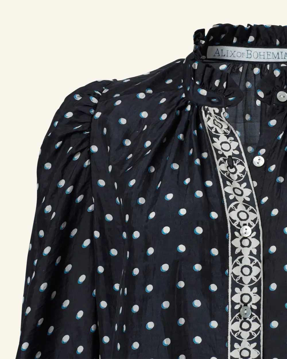 Annabel Raven Dot Silk Shirt