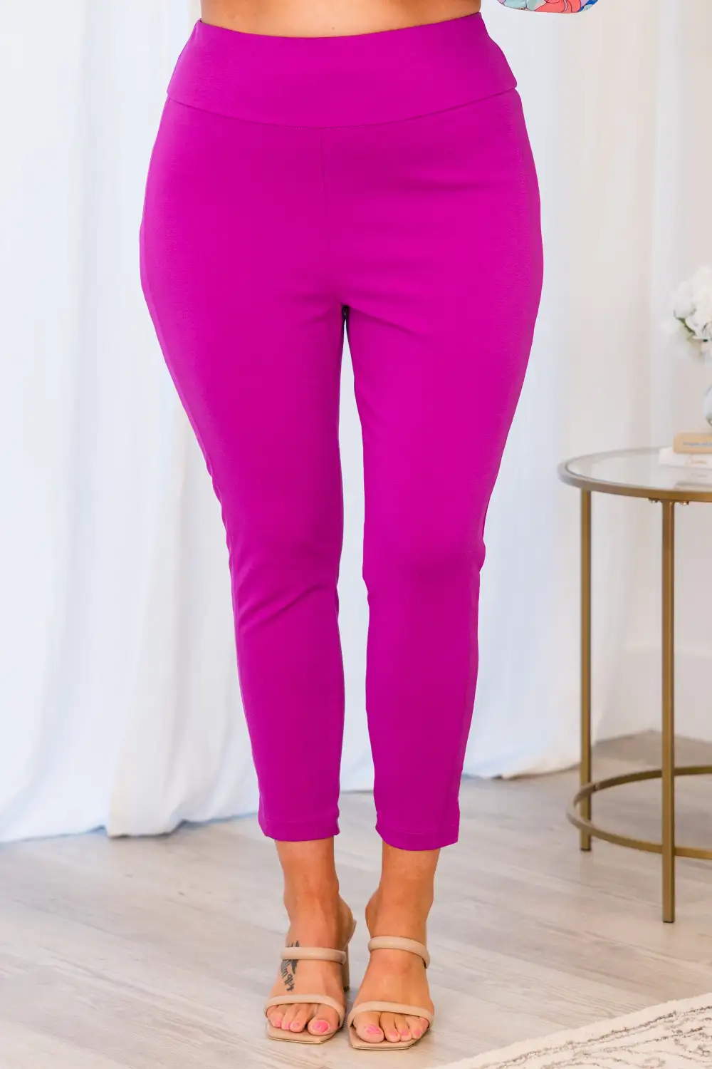 Strut Your Style Pants, Spring Magenta