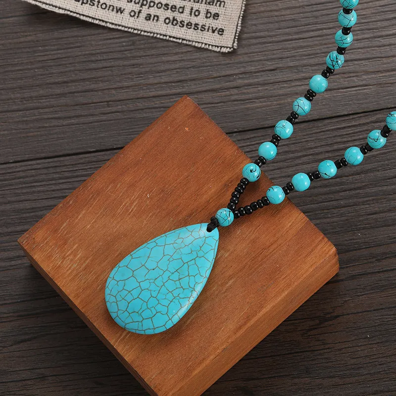 Vintage Waterdrop Turquoise Necklace