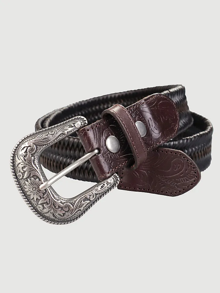 MEN'S WRANGLER® BRAIDED STRETCH BELT IN BLACK