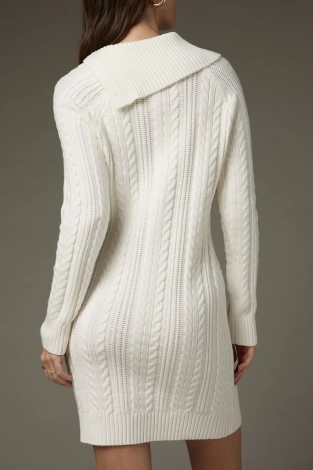 Brenda Henley Cable Knit Mini Dress