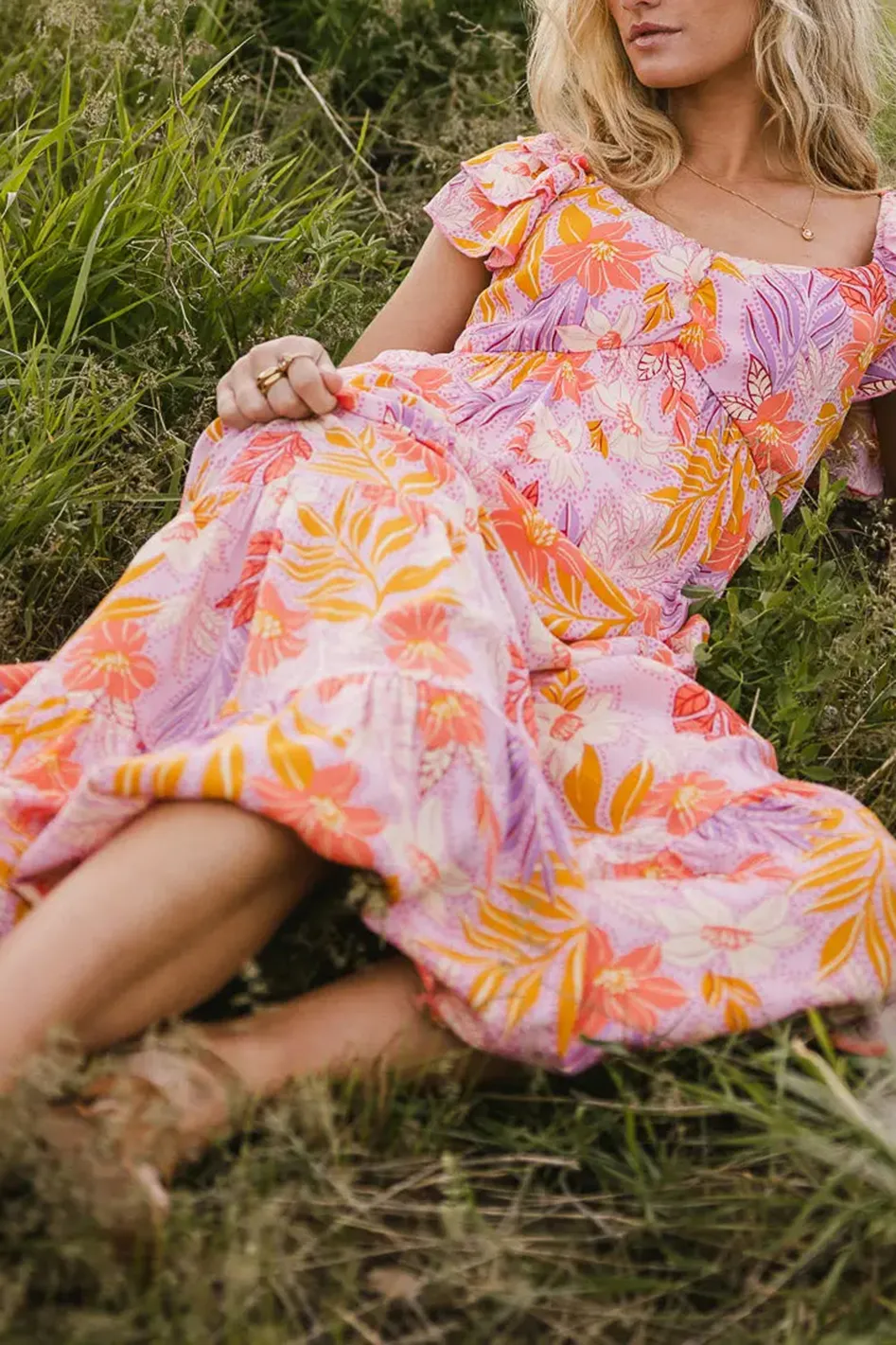 POPPY TROPICAL MIDI DRESS