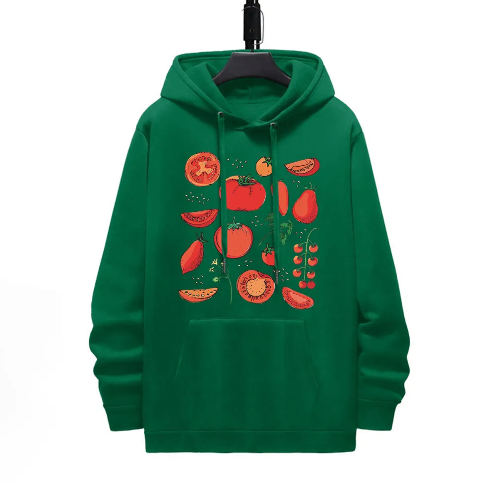 TOMATO PATTERN PRINTED HOODIE