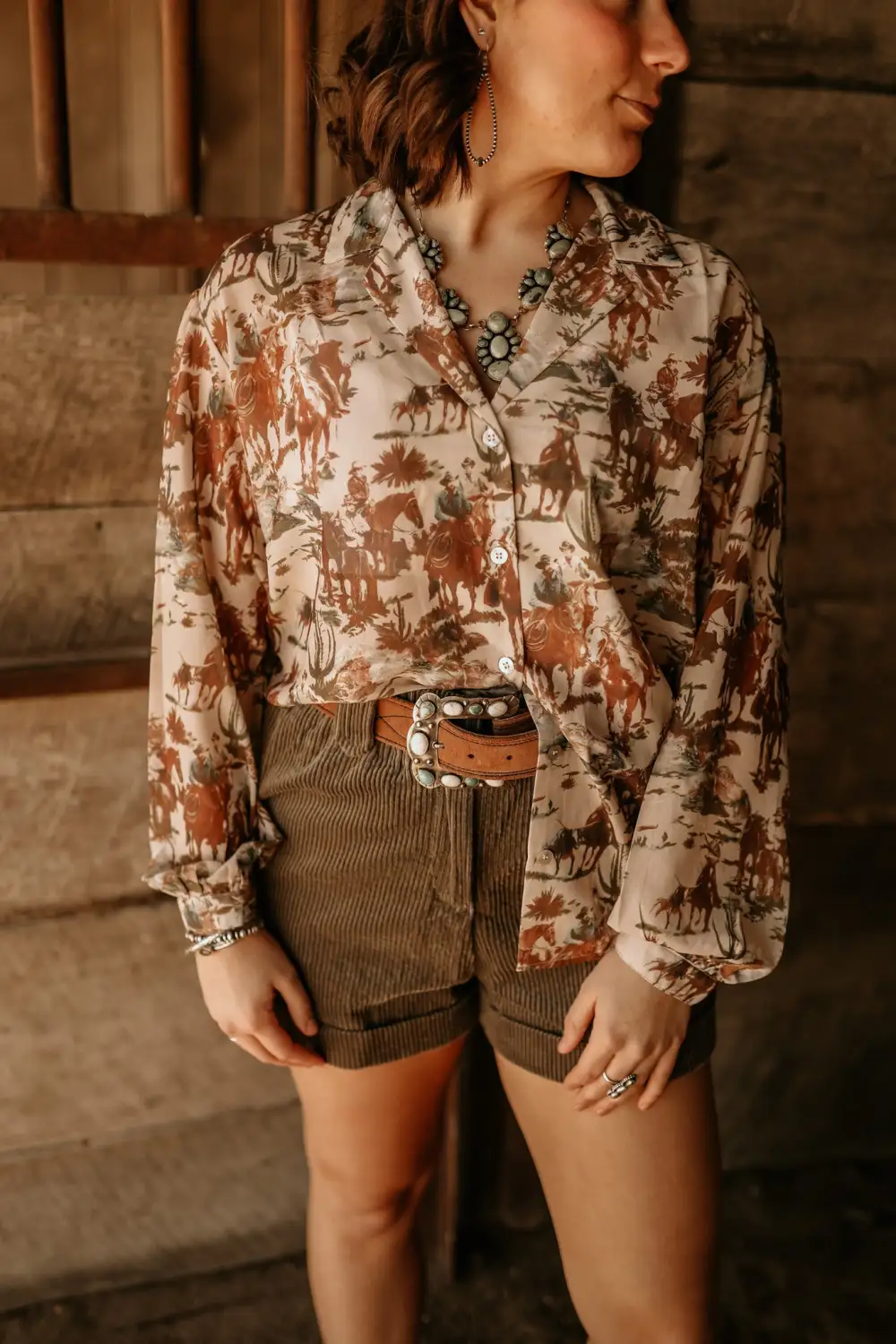 Cowboy Up Sheer Blouse