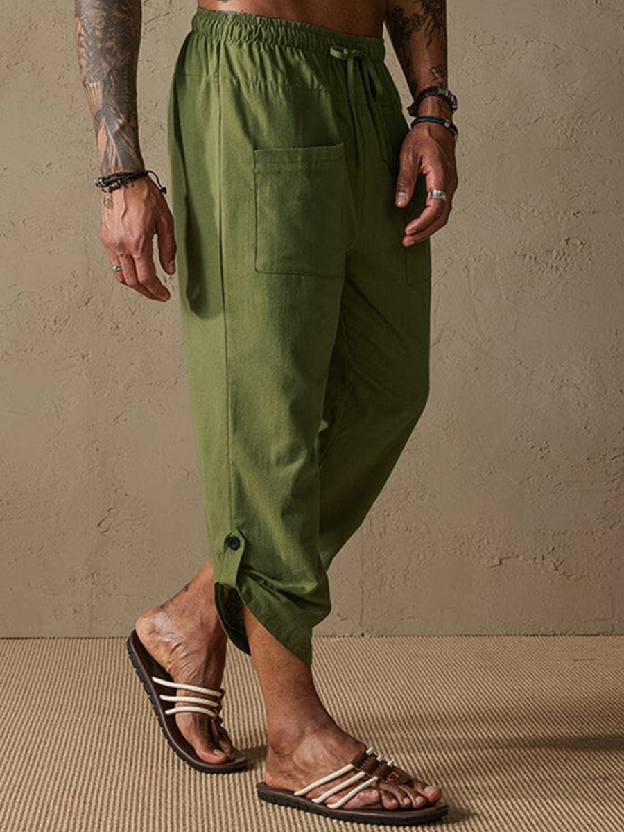 Stylish Linen Capri Pants - Comfortable & Versatile