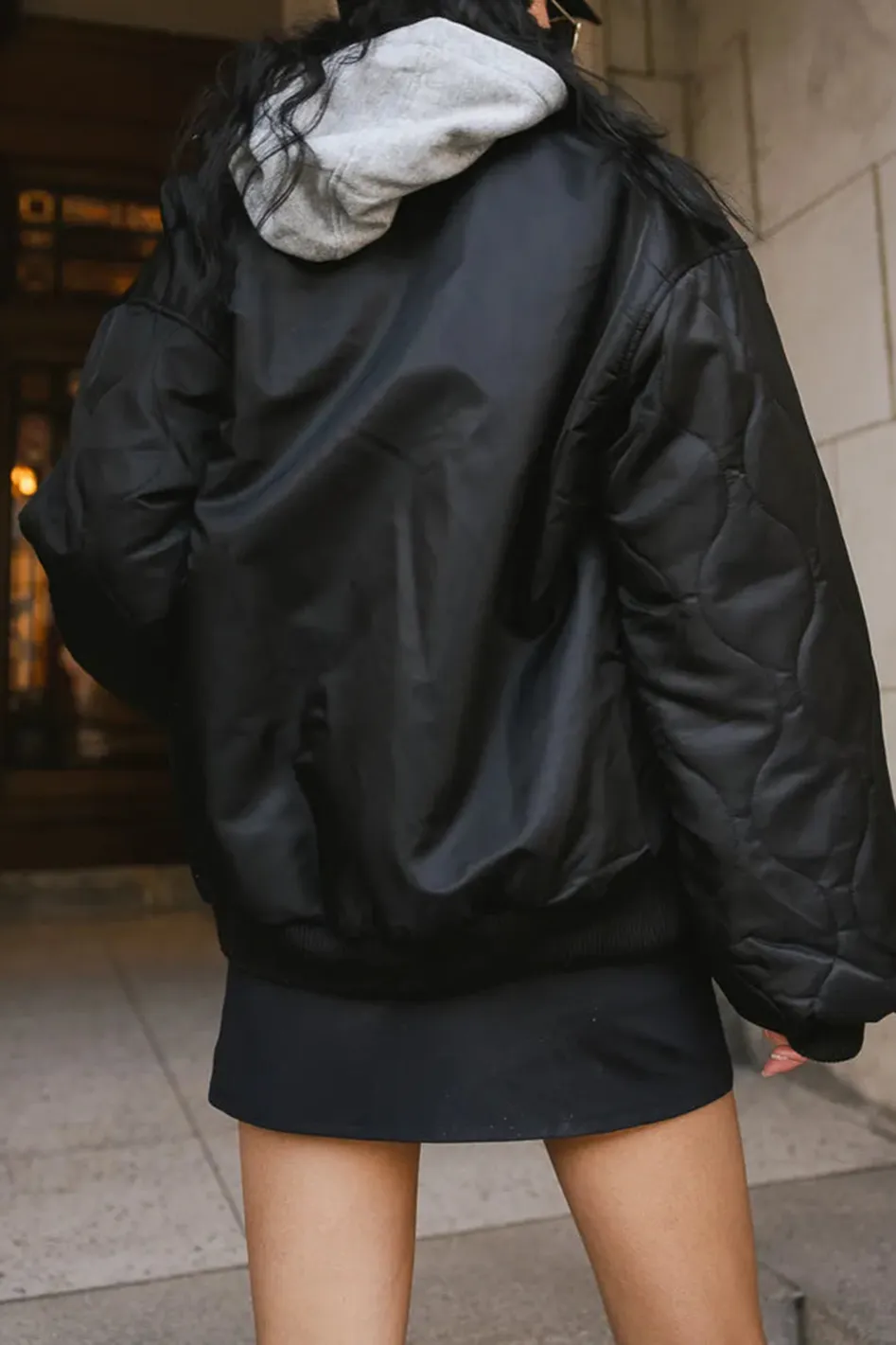 MADILYN BOMBER JACKET IN BLACK