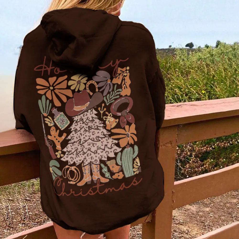 Christmas flowers Women's hoodie