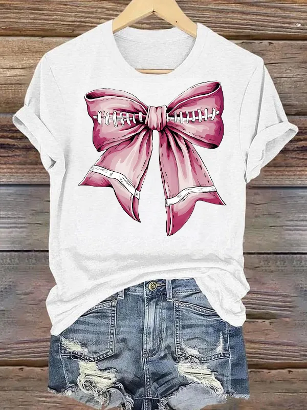 Football Vintage Bow Tee