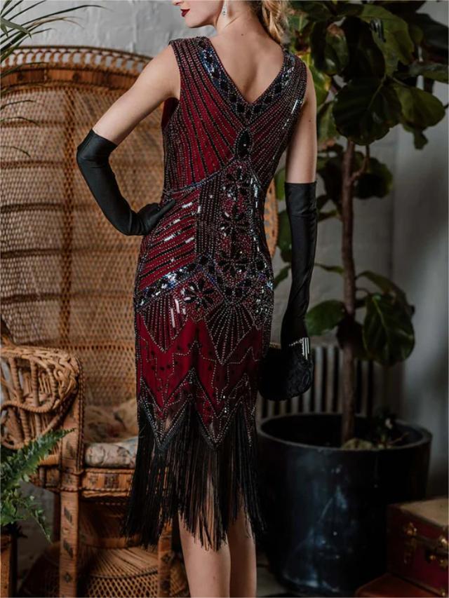 1920S SEQUINED FRINGE DRESS