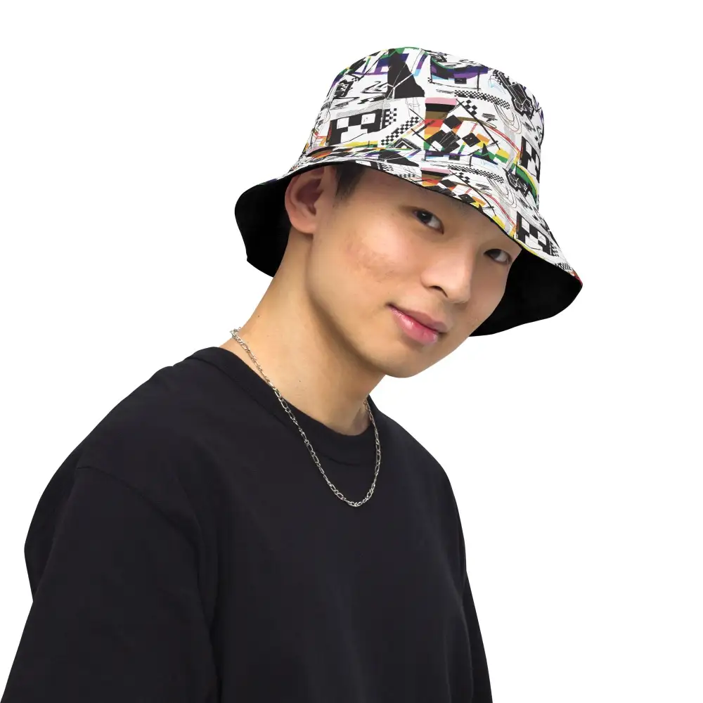 Minecraft Rainbow Reversible Bucket Hat