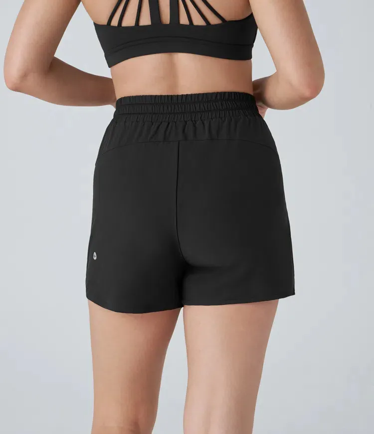 High Waisted Split Contrast Mesh Pocket Mini A Line Quick Dry Tennis Skorts